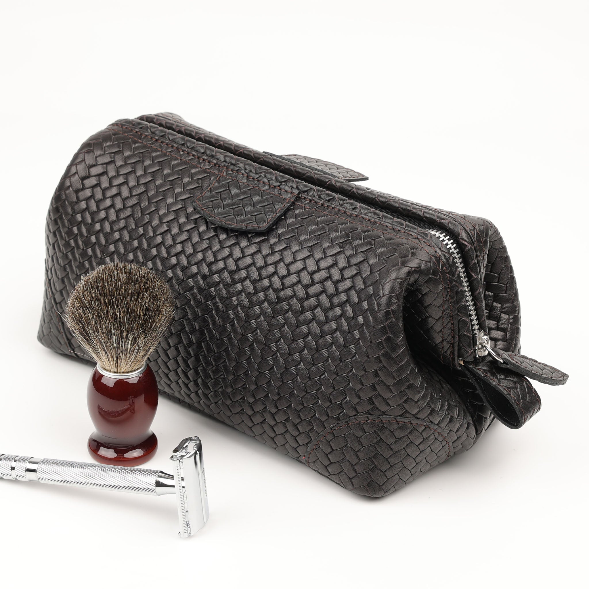 Leder Kulturtasche Mousetrap M