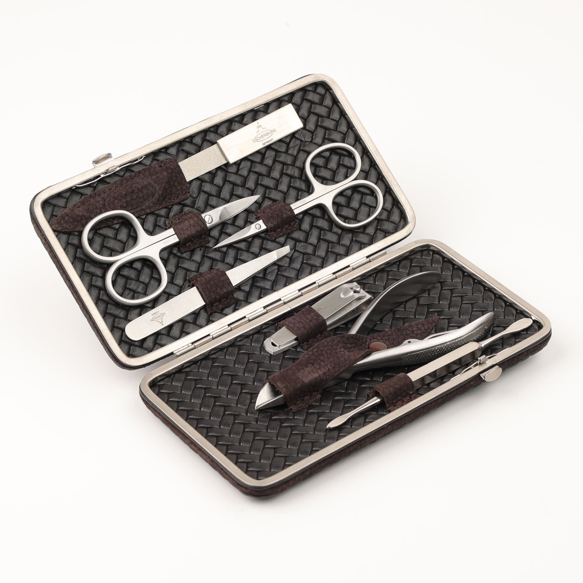 Leder Maniküre Etui Frame XL - 7-Teilig