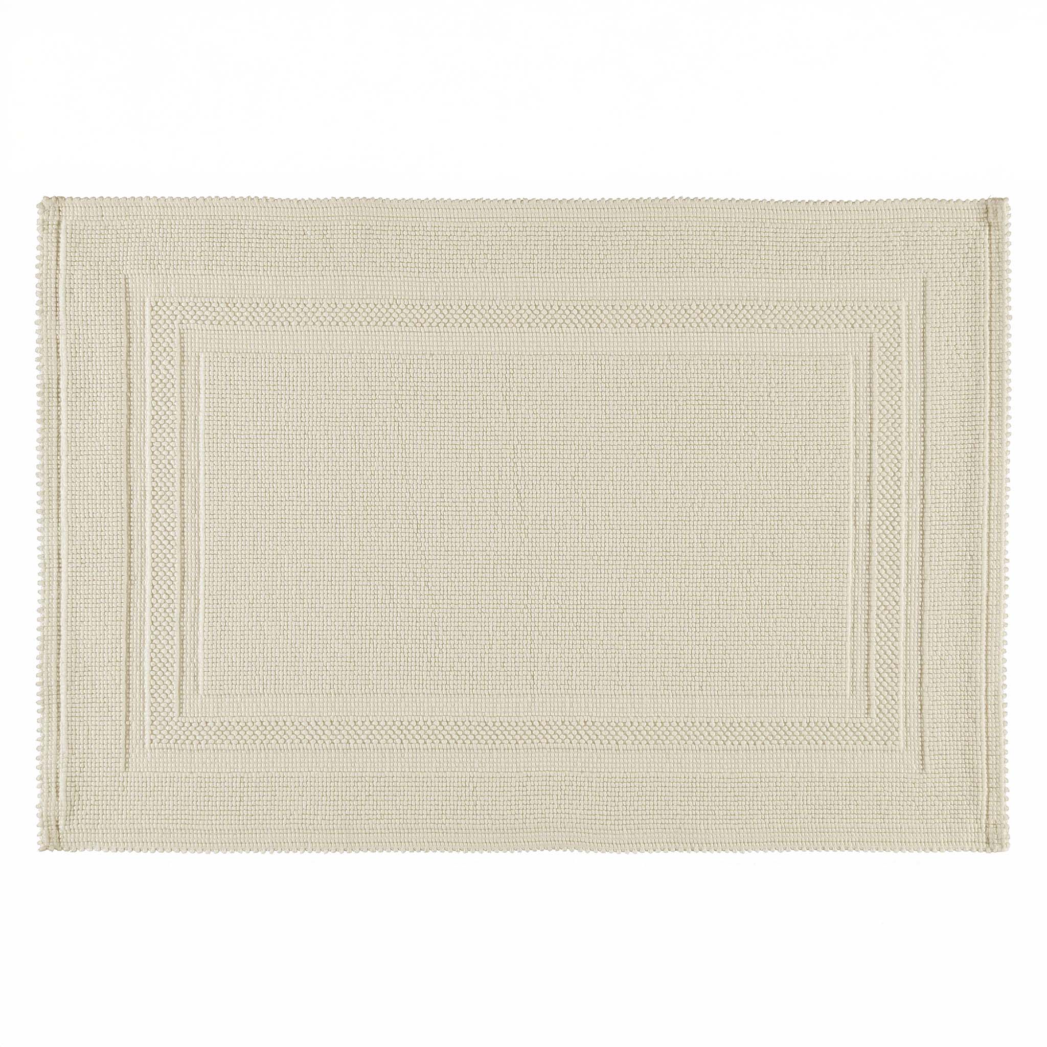 Design-Badteppich GALA von Rhomtuft  aus Baumwolle – 60x90 in Natur-Jasmin - besonders flauschig und langlebig