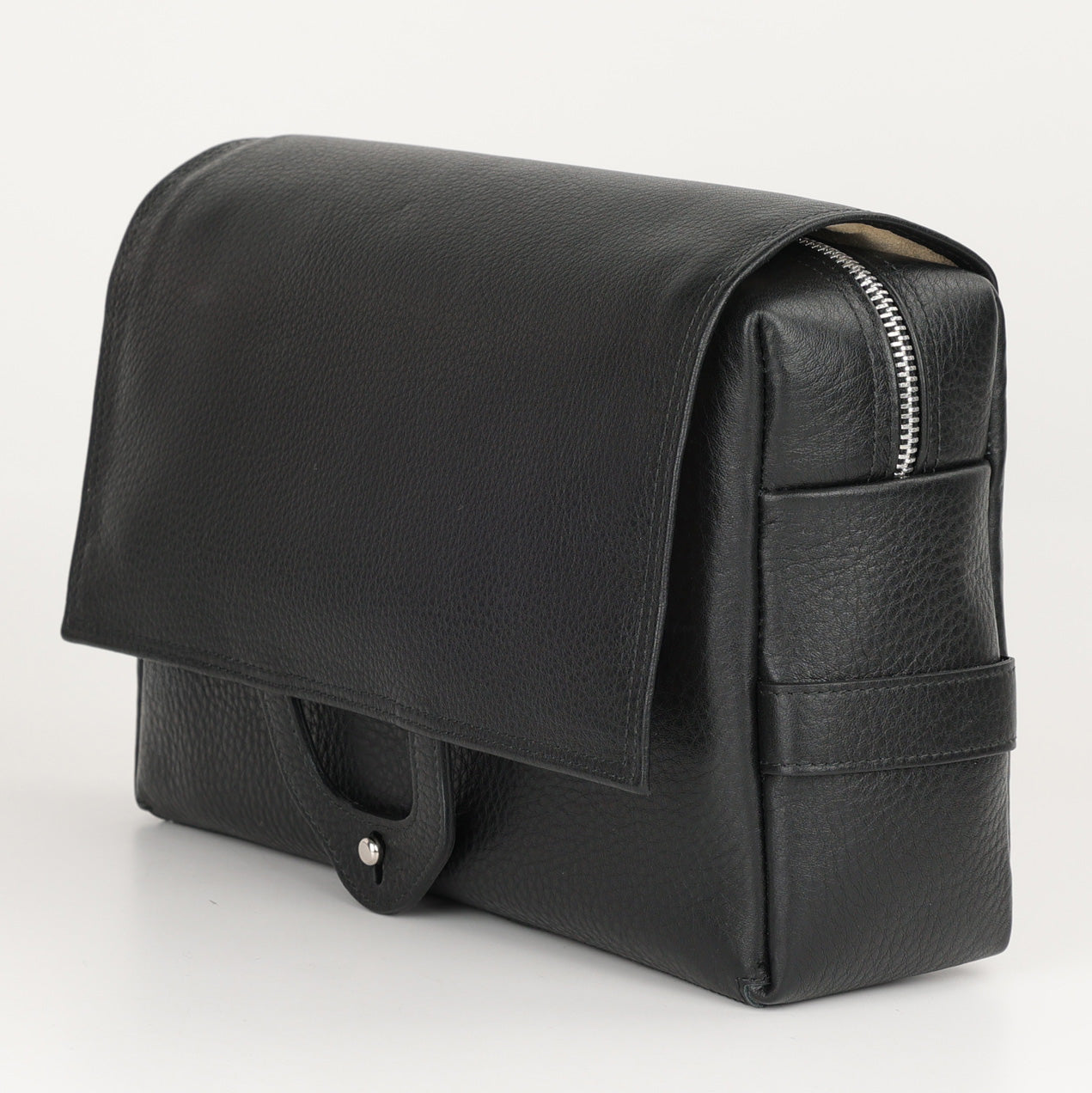 Leather Toiletry Bag with Roll, XL