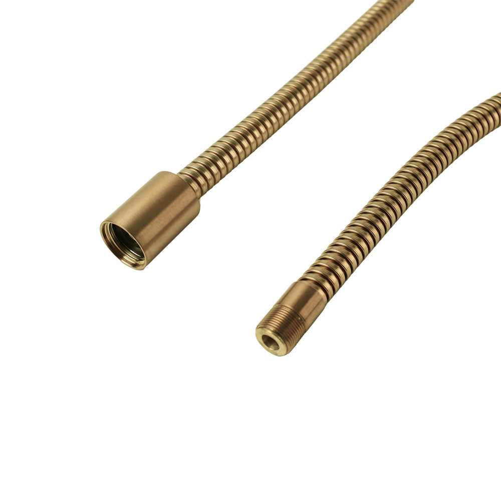 Eleganter Duschschlauch in gebürstetem Gold – 200 cm Metall-Brauseleitung von Vola