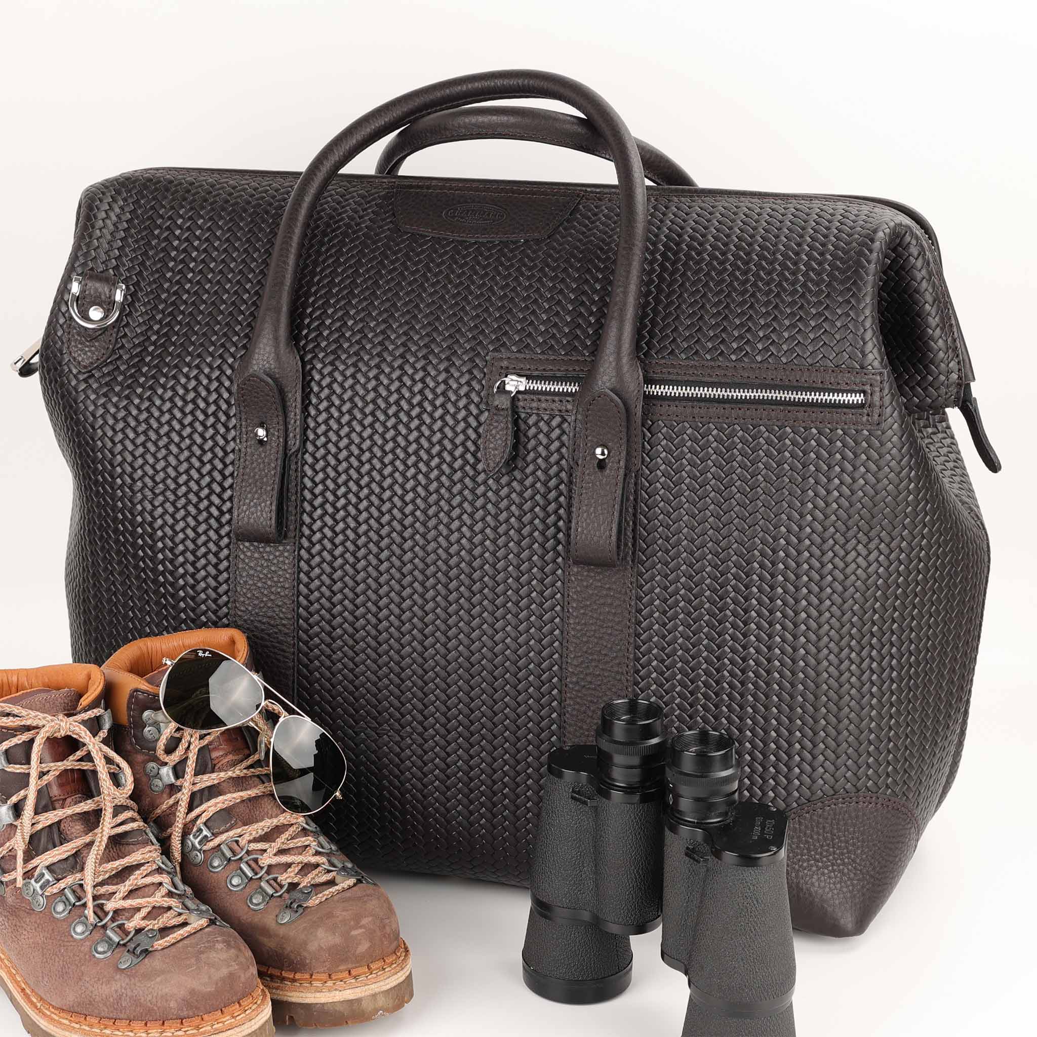 Leather travel bag Weekender XL