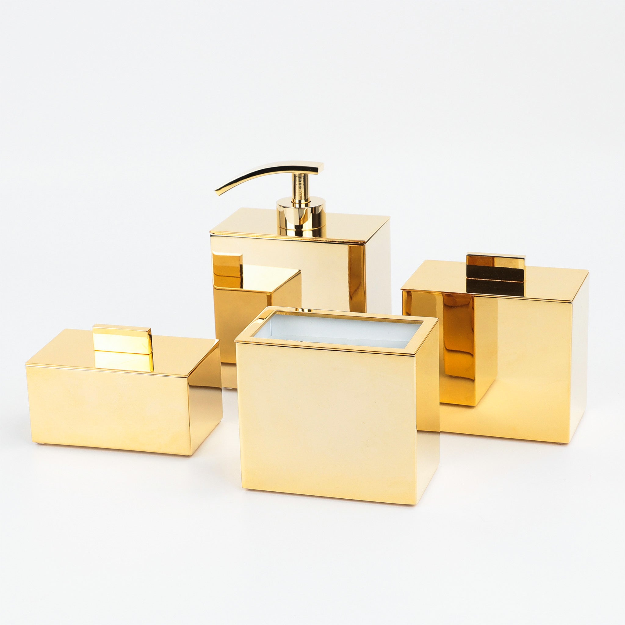 Windisch Brush Holder Box Linear Gold, eleganter Utensilienbehälter für Kosmetikpinsel