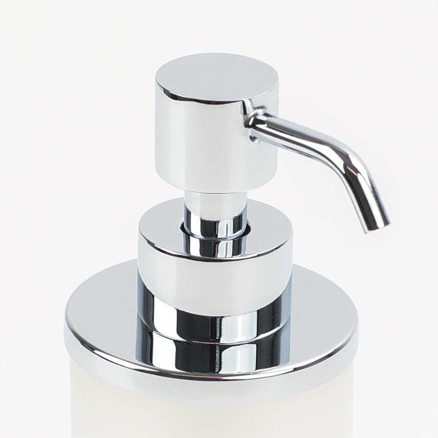 Kleiner Seifenspender von Windisch 90463 MCR, Chom und satiniertes Glas, Detailansicht