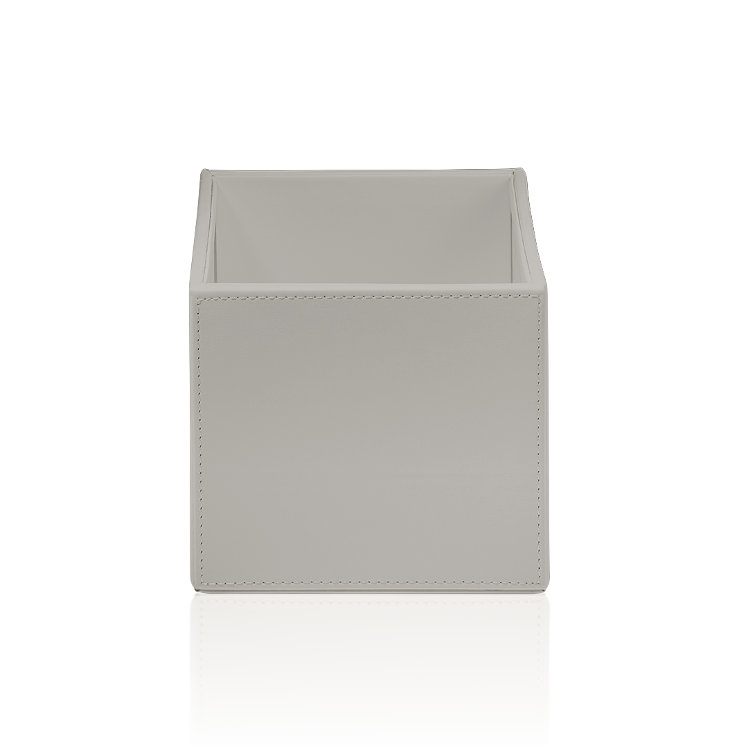 Decor Walther Brownie BOD1 Utensilienbehälter klein veganes Kunstleder Taupe Bad-Organizer