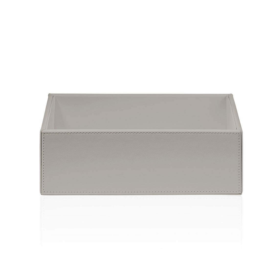 Decor Walther Brownie BOD2 Utensilienbehälter mittel veganes Kunstleder Taupe Bad-Aufbewahrung