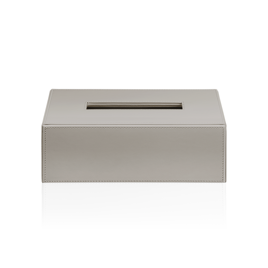 Decor Walther Brownie KB 40 Tissuebox rechteckig veganes Kunstleder Taupe Lederoptik