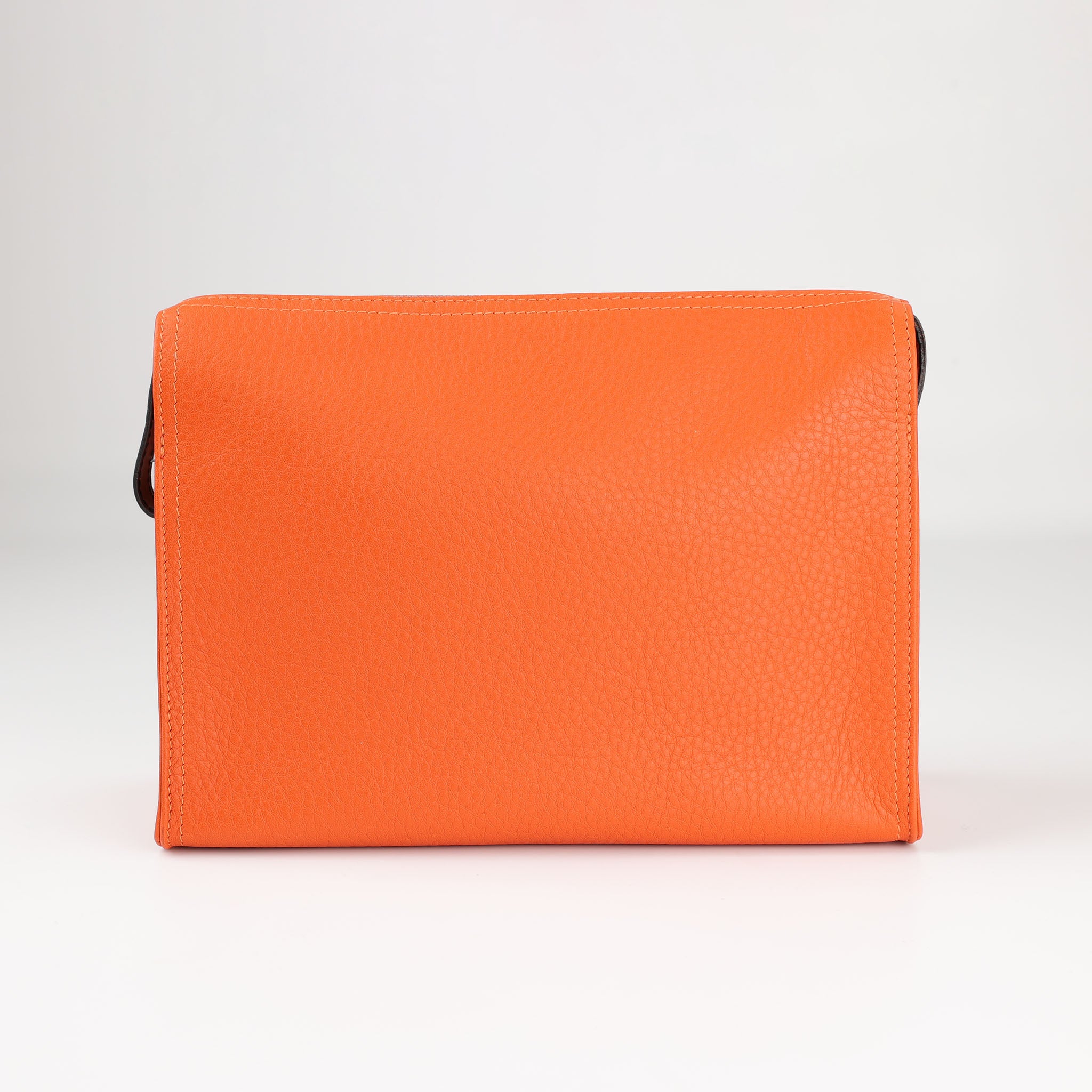 Orange Kulturtasche aus Chervo Kalbsleder von F. Hammann