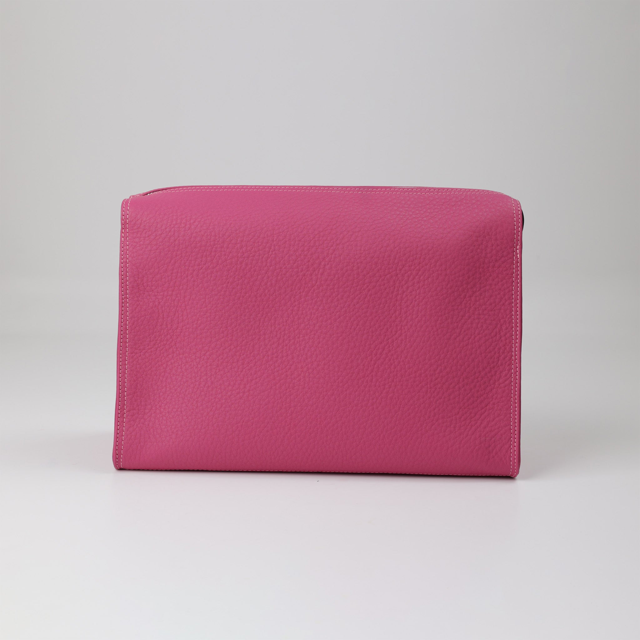Große pinke Kulturtasche aus weichem Chervo Leder von F. Hammann