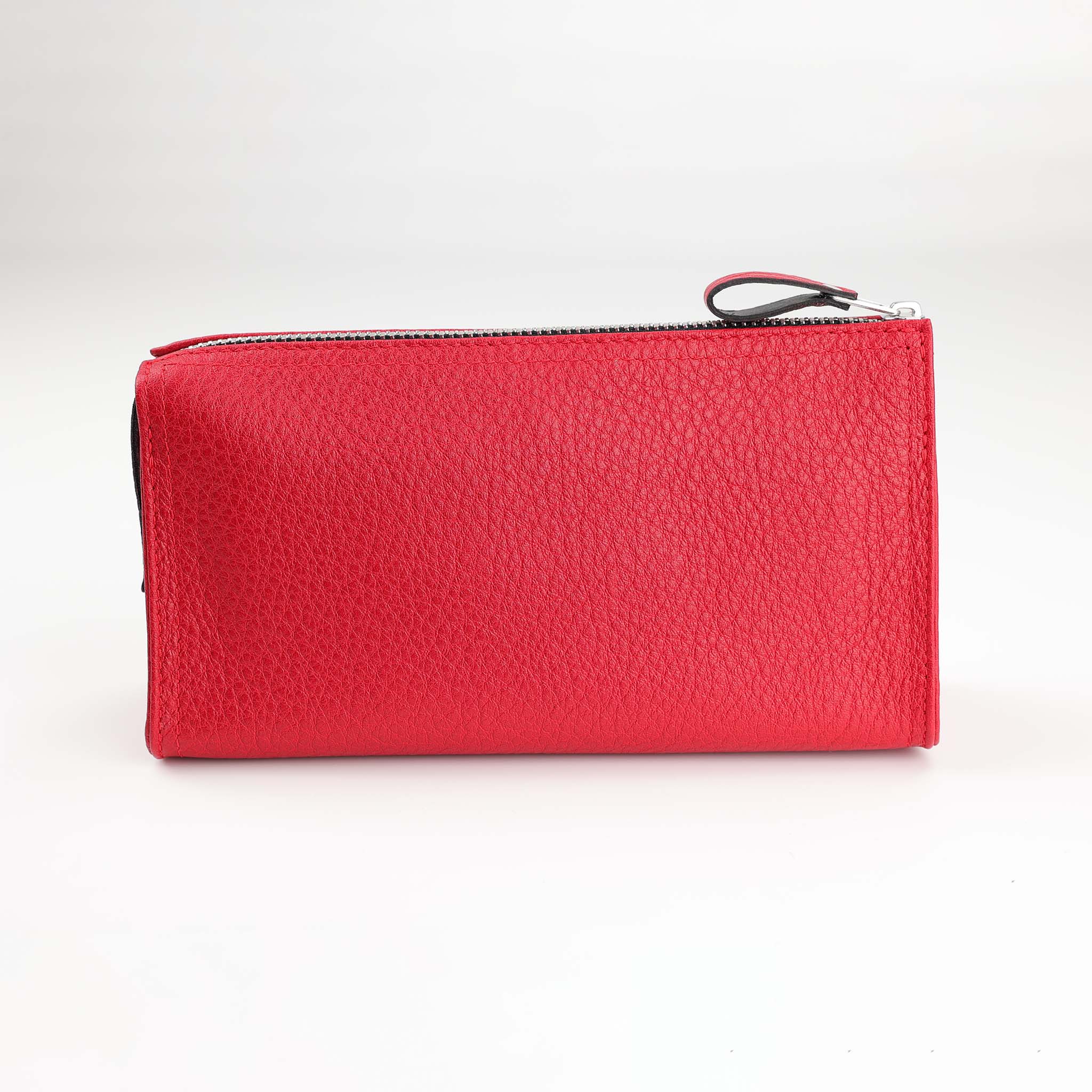 Rote Leder Kosmetiktasche von F. Hammann aus weichem Kalbsleder