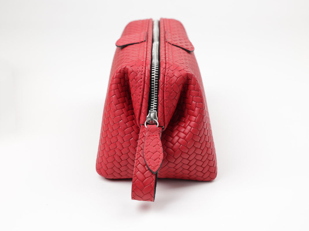 Trousse de toilette Mousetrap Plate (L) - tressé rouge