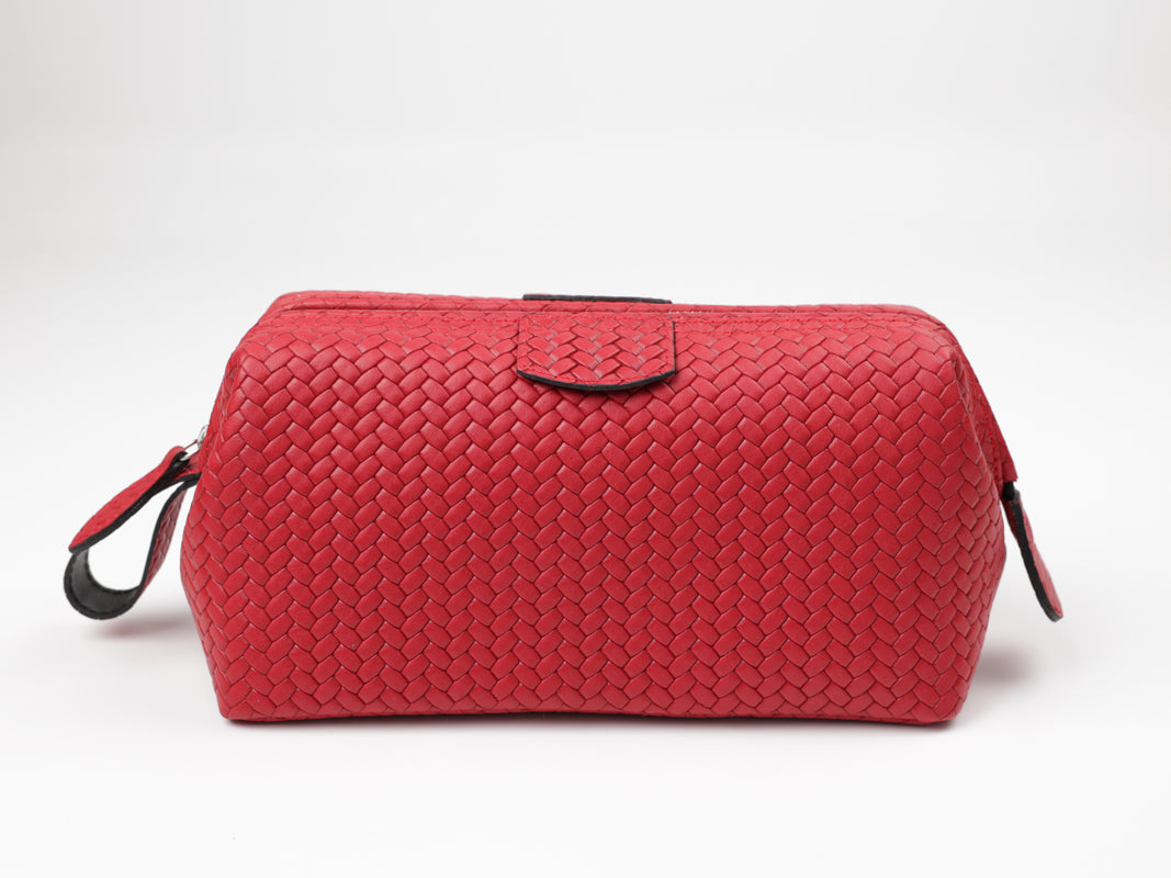 Trousse de toilette Mousetrap Plate (L) - tressé rouge
