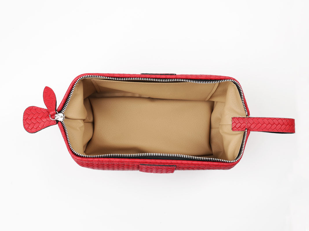 Trousse de toilette Mousetrap Plate (L) - tressé rouge